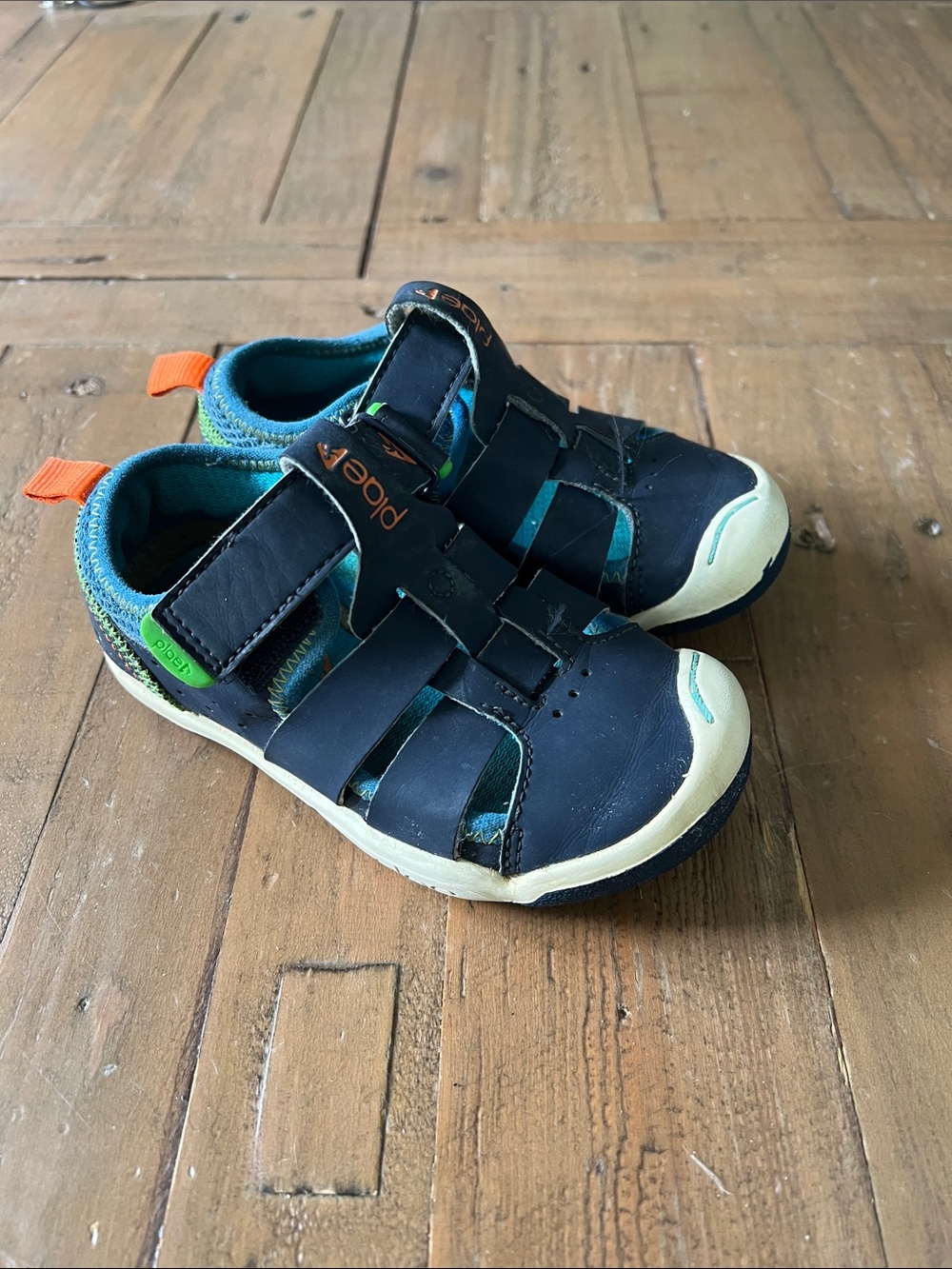 Plae Sam fisherman sneaker sandals little kids 9 blue waterproof washable